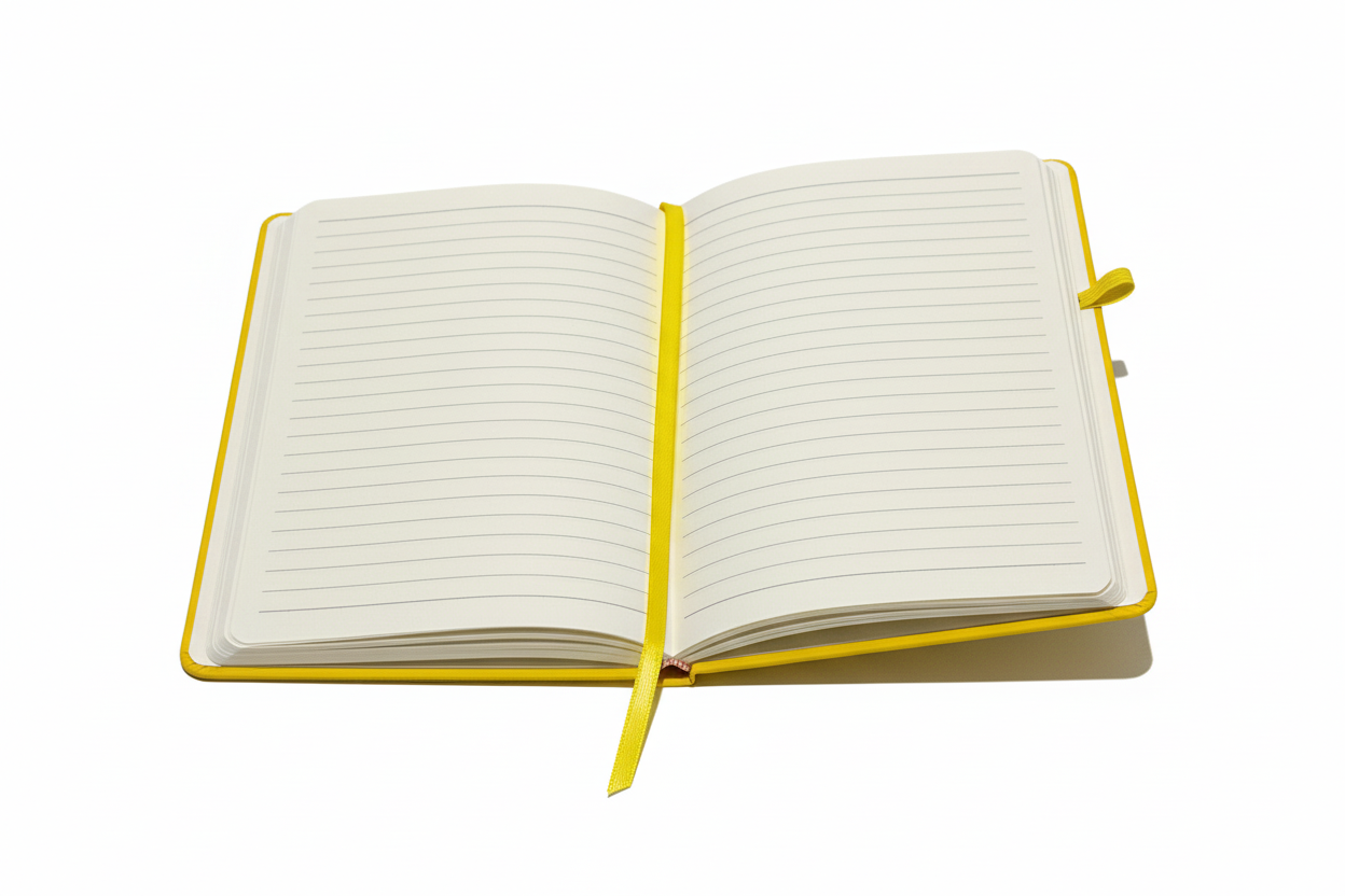 Yellow A5 Notebook - PU Leather