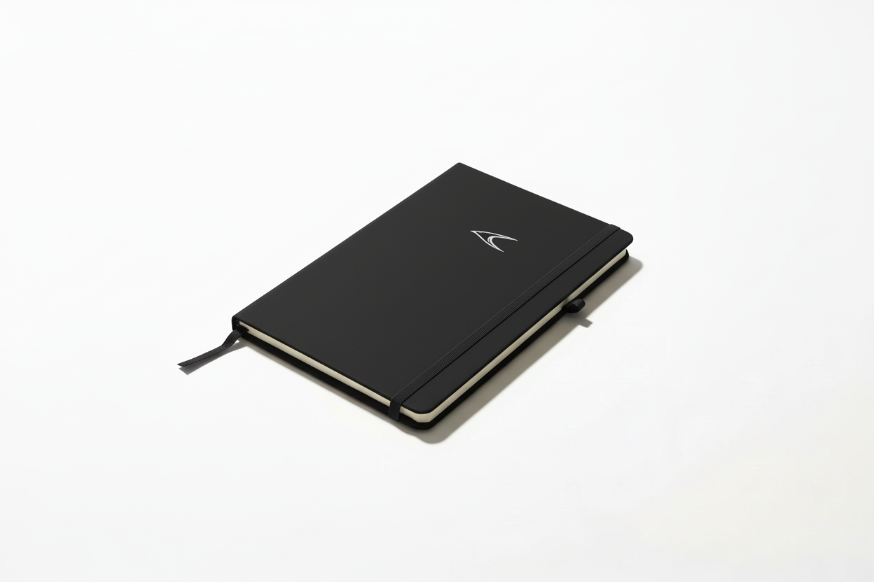 Black A5 Notebook - PU Leather