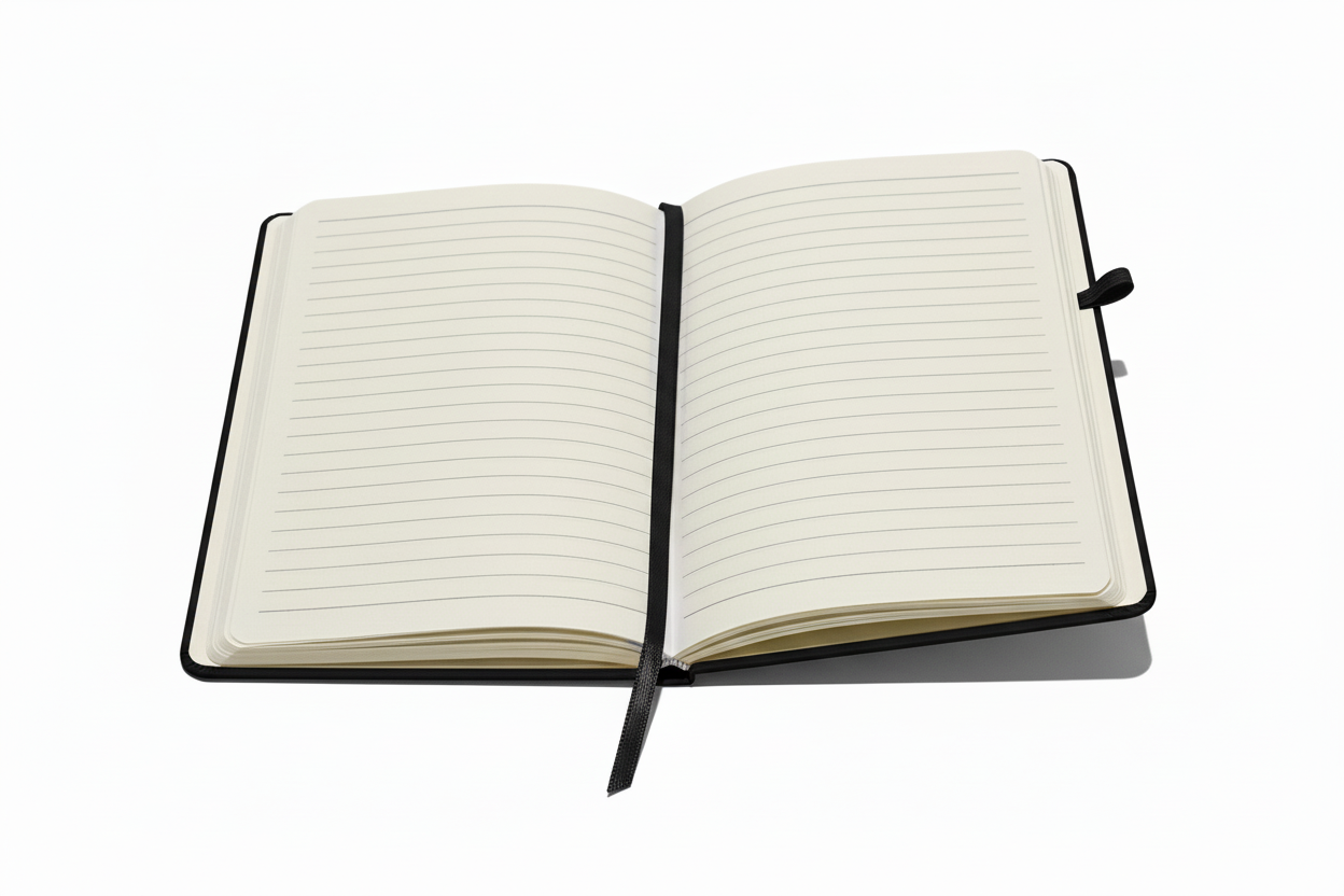 Black A5 Notebook - PU Leather