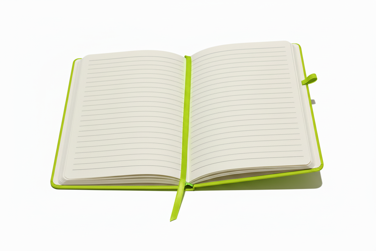 Green A5 Notebook - PU Leather