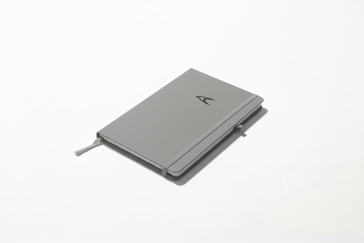 Grey A5 Notebook - PU Leather