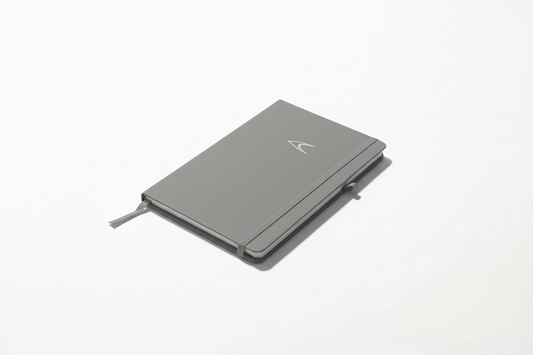 Grey A5 Notebook - PU Leather