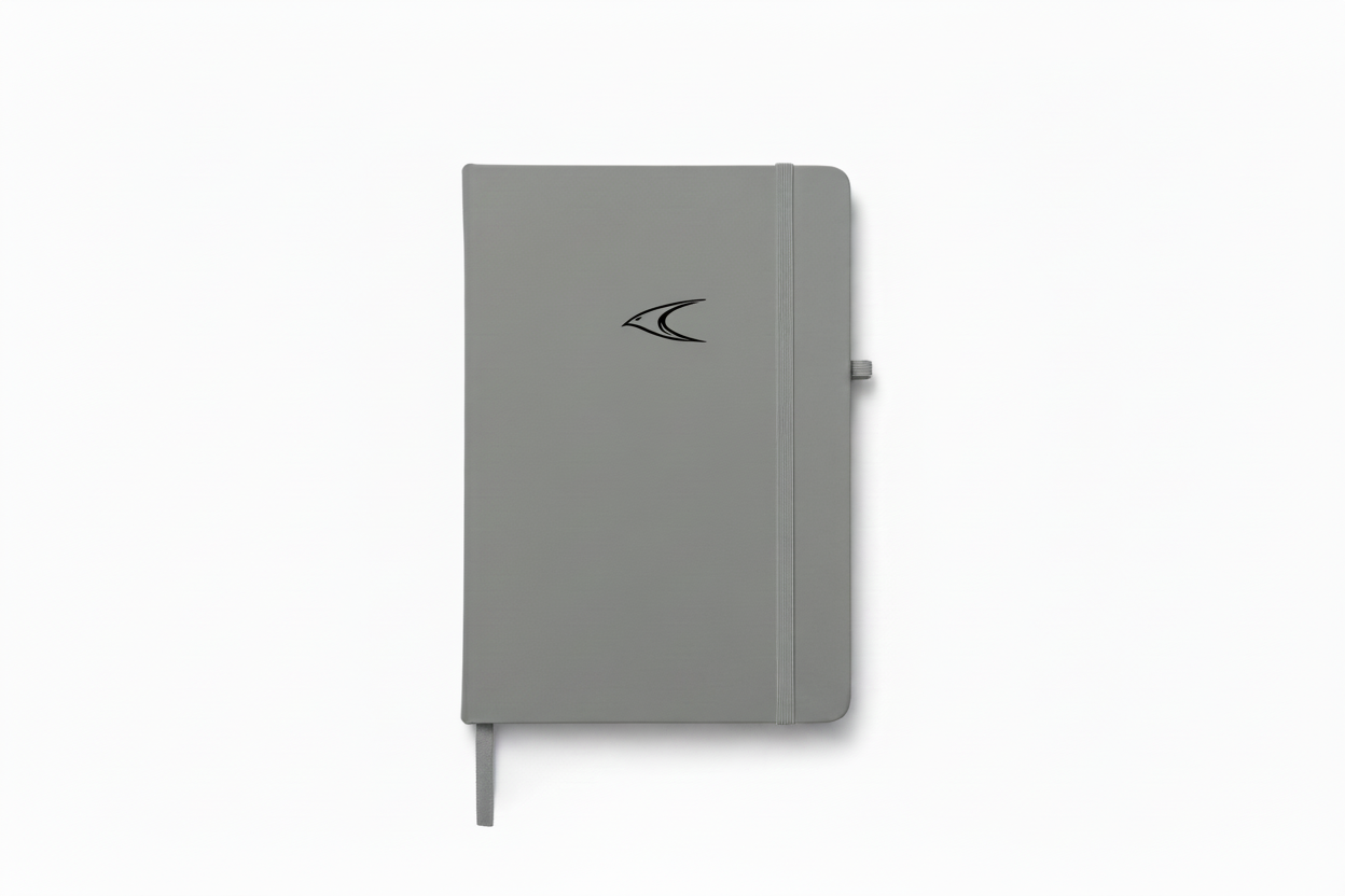 Grey A5 Notebook - PU Leather